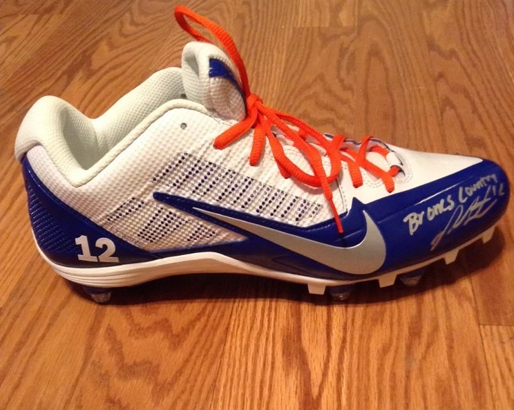 PAXTON LYNCH Signed Cleat Autographed INSCRIBED BRONCOS COUNTRY JSA COA
