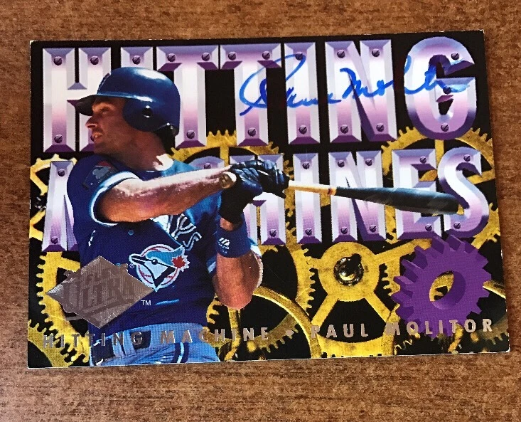 PAUL MOLITOR 1994 FLEER Autographed Baseball Card JSA COA
