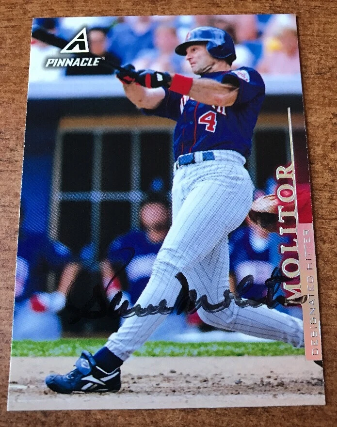 PAUL MOLITOR 1997 PINNACLE Autographed Baseball Card JSA COA
