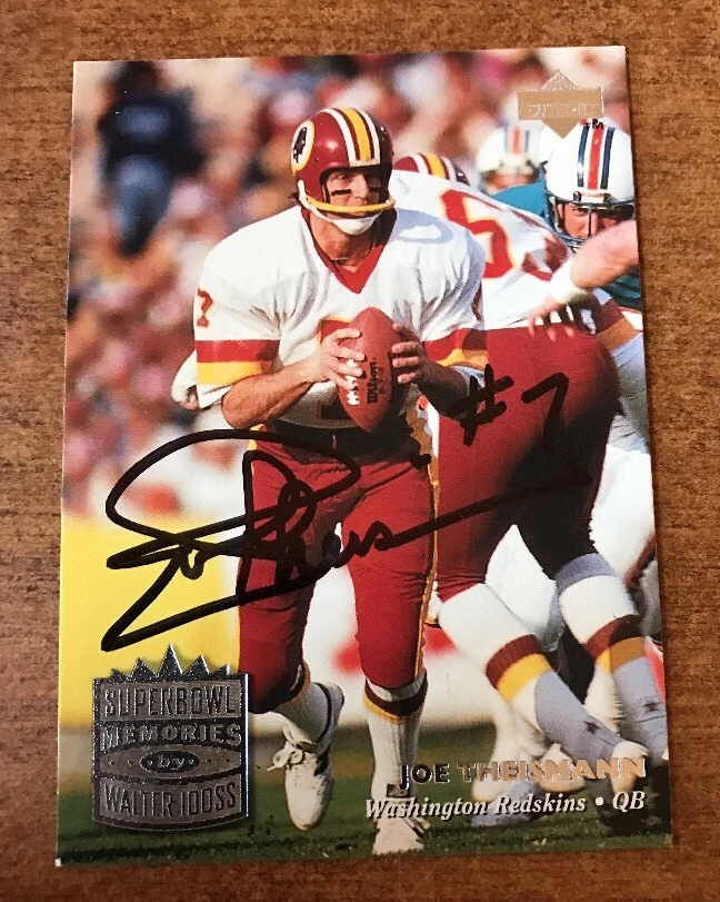 Joe Theismann Autographed Signed Card JSA COA Authentic NFL Football Redskins
