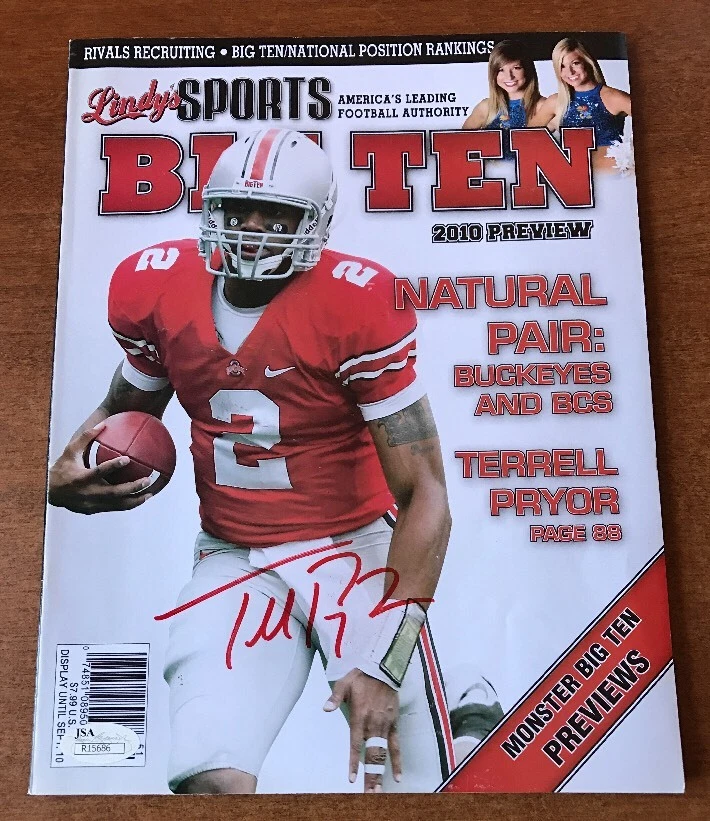 RARE TERRELLE PRYOR AUTO SIGNED MAGAZINE OHIO STATE BUCKEYES JSA COA
