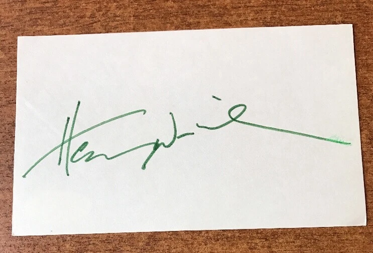 happy days HENRY WINKLER autograph HAND SIGNED with COA index card JSA COA
