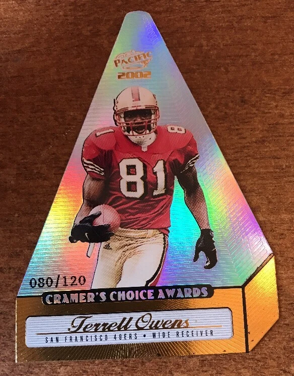 TERRELL OWENS 2002 pacific cramer's choice award 80/120 Sp Very Rare
