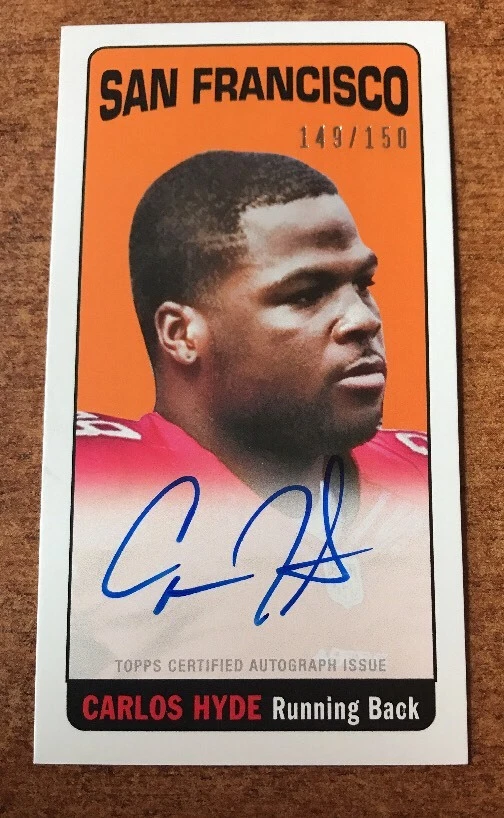 2014 Topps 1965 Carlos Hyde Rookie On Card Auto /150

