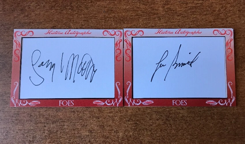2016 HISTORIC AUTOGRAPHS FRIENDS N FOES LEE SMITH GARY MATTHEWS DUAL AUTO PSA
