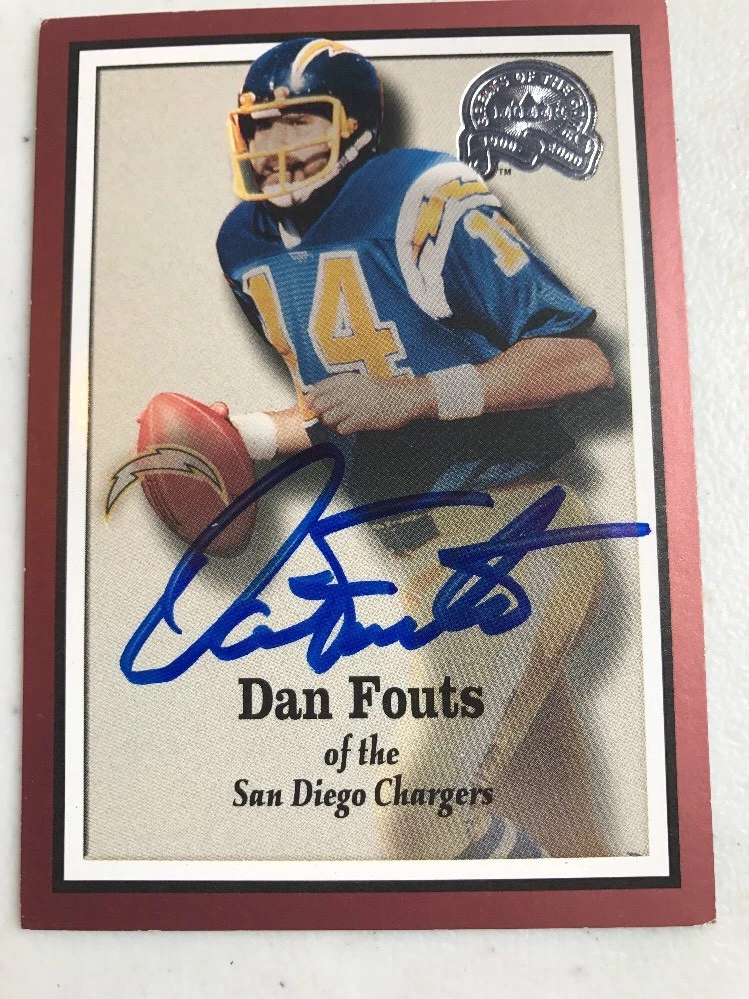 DAN FOUTS SIGNED CARD ~ 2000 FLEER GREATS JSA COA
