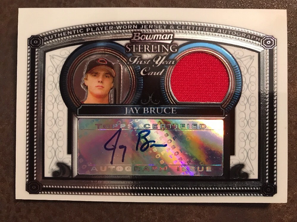 2005 05 Bowman Sterling Jay Bruce JERSEY AUTO RC Autograph
