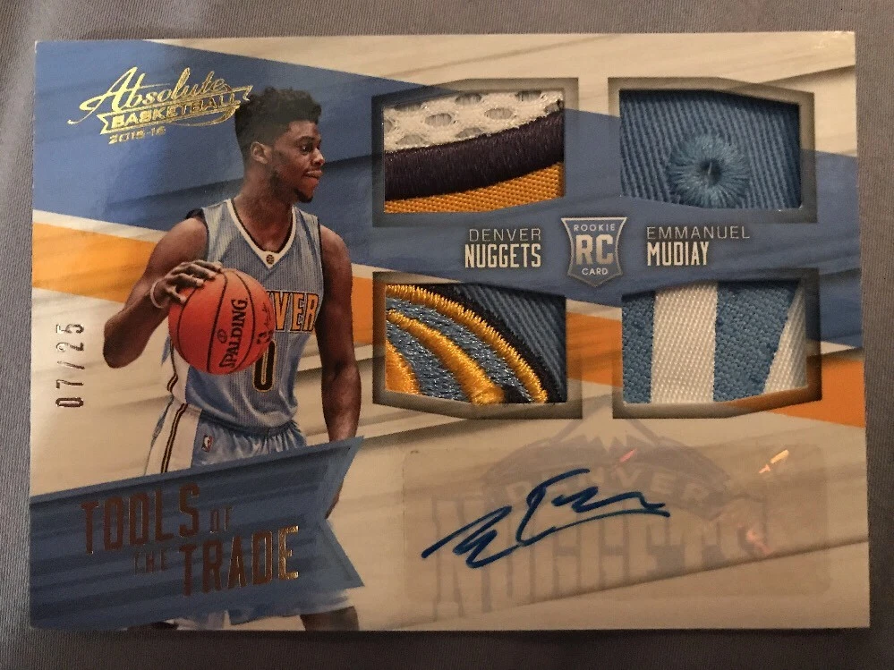 Emmanuel Mudiay 2015-16 Absolute RC AUTO Quad Patch Tools of the Trade 7/25
