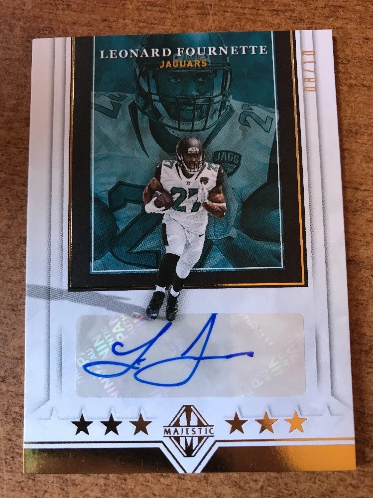 2018 PANINI MAJESTIC LEONARD FOURNETTE MAJESTIC SCRIPT AUTO SP /10 !!!! COLLECTIBLE MEMORABILIA