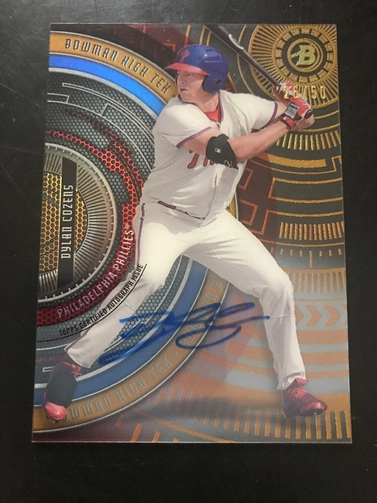 2017 Bowman High Tek Dylan Cozens Gold Rookie Auto 26/50 - Phillies RC SP
