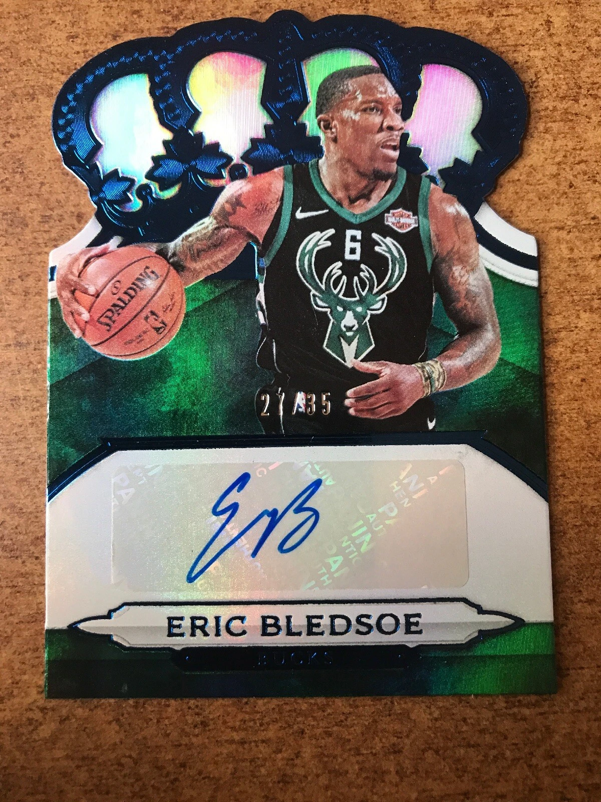 18-19 Crown Royale Blue Auto Eric Bledsoe 27/35 Bucks
