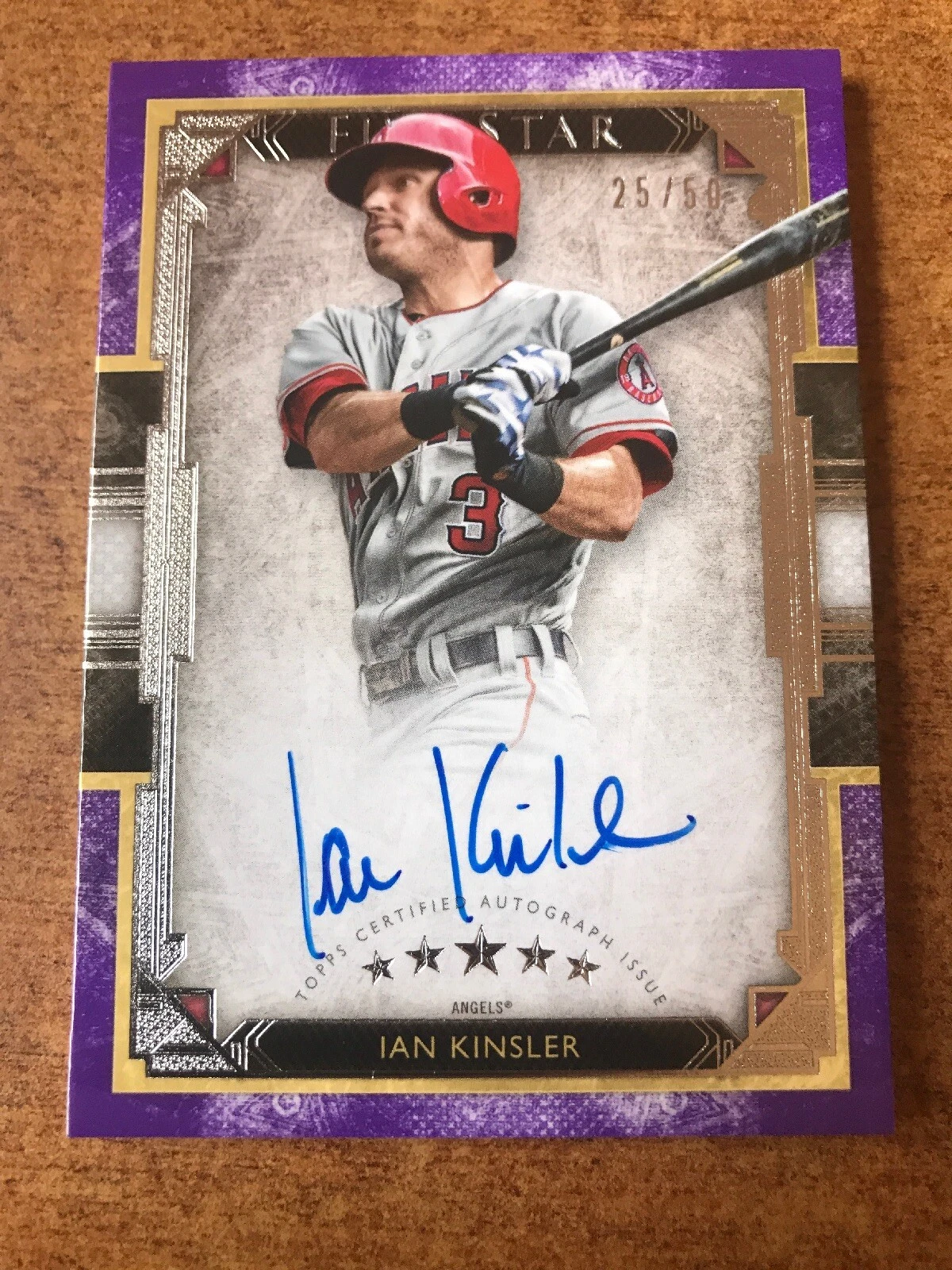 2018 Topps Five Star Autograph Purple #fsaik Angels Ian Kinsler 25/50
