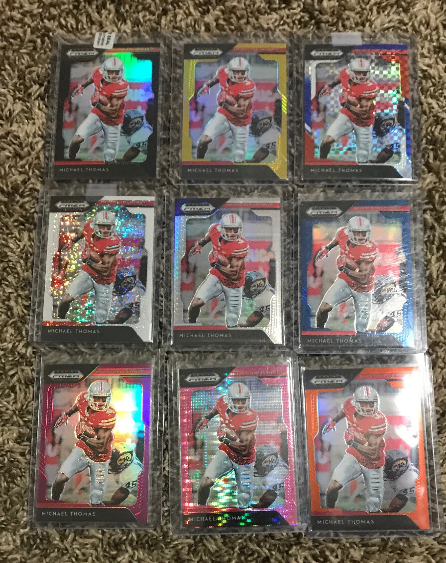 MICHAEL THOMAS WR 2019 PANINI PRIZM DRAFT PICKS PARTIAL RAINBOW 1/1 SAINTS OSU
