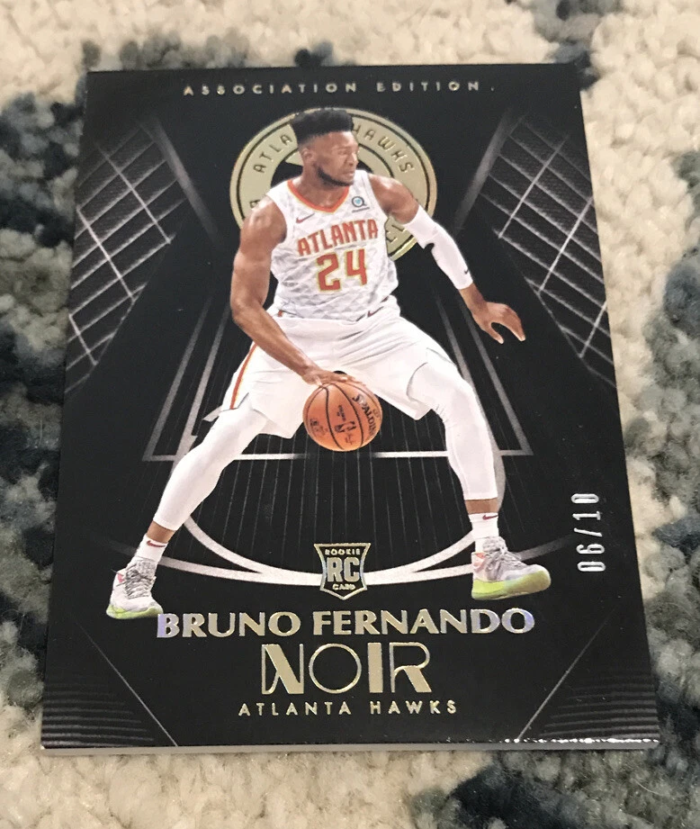 2019-20 Panini NOIR Bruno Fernando ASSOCIATION EDITION GOLD RC S/N 6/10 Hawks
