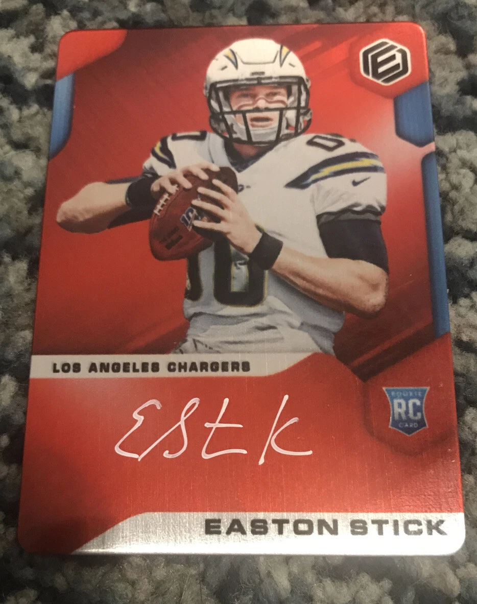 2019 Elements Easton Stick Chargers Rookie Auto RED Metal-White ink #13/25 READ
