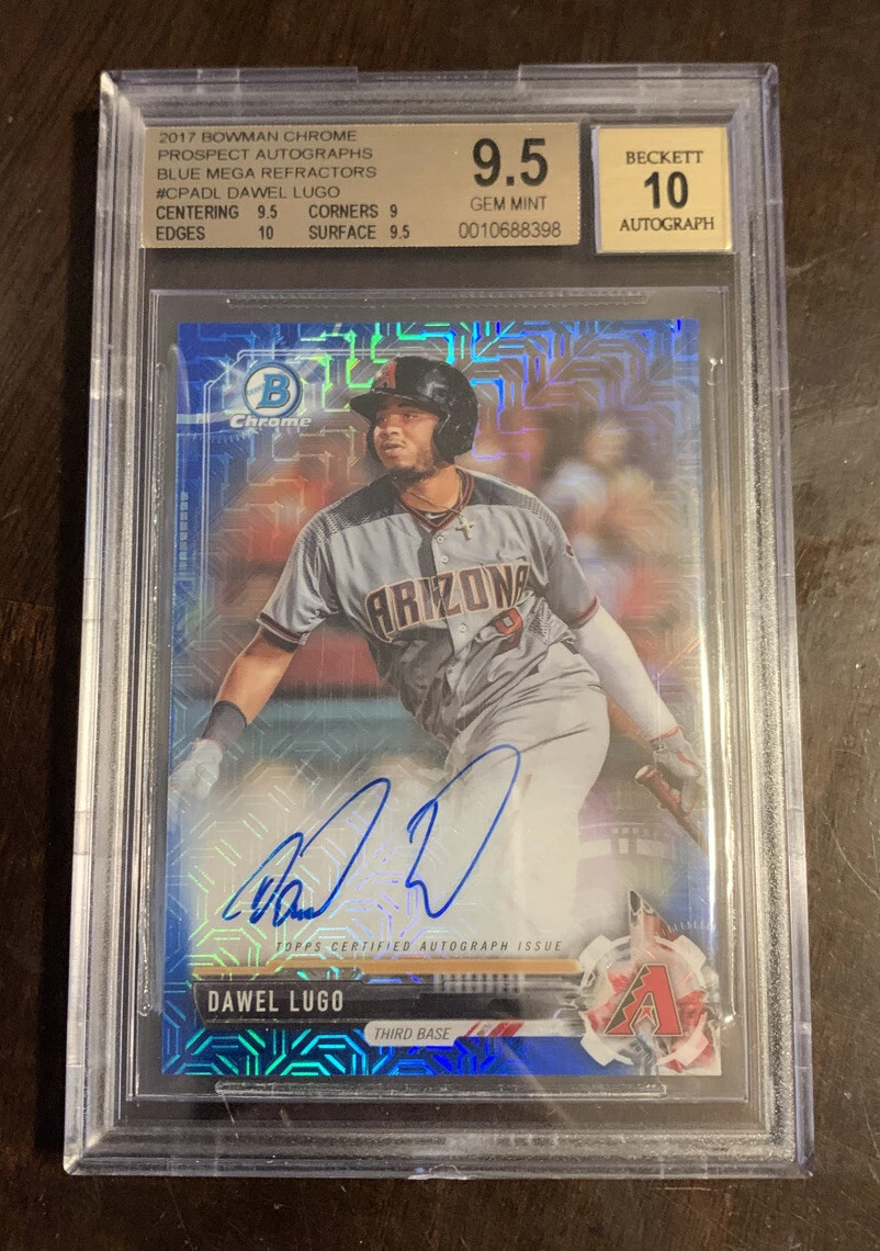 2017 Bowman Chrome Dawel Lugo Mega Blue Refractor #ED /150 BGS 9.5/10 Dbacks
