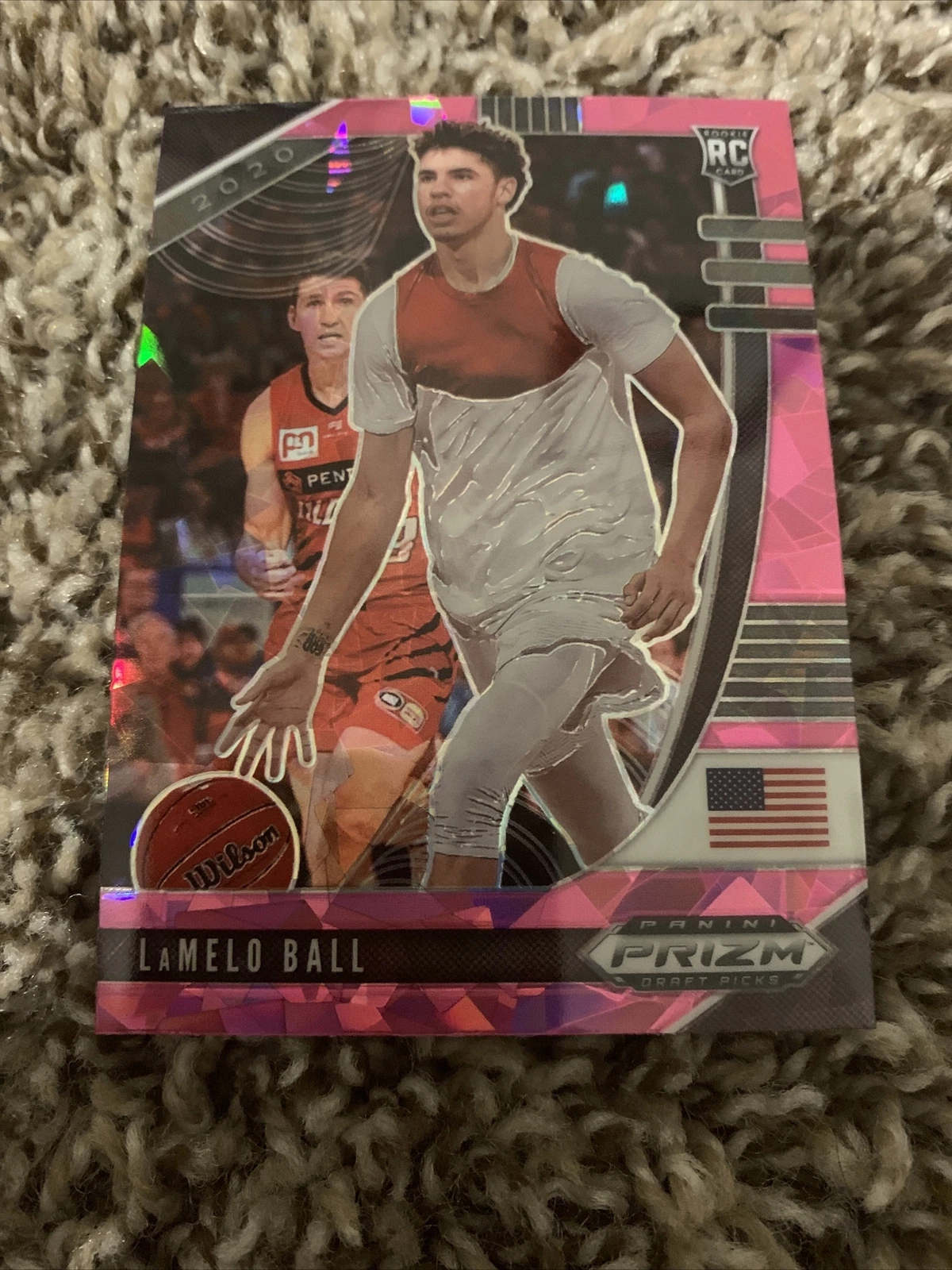 2020 Prizm DP Draft Picks LaMelo Ball Pink Ice Rc #43
