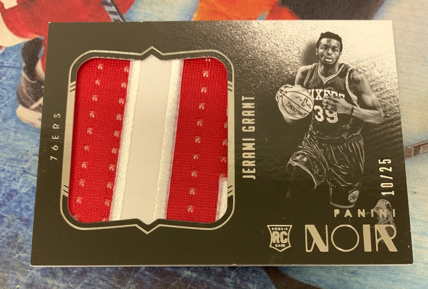 Jerami Grant 2014-15 Panini Noir RC 10/25 WOW Rookie Card Jumbo Patch. Prime

