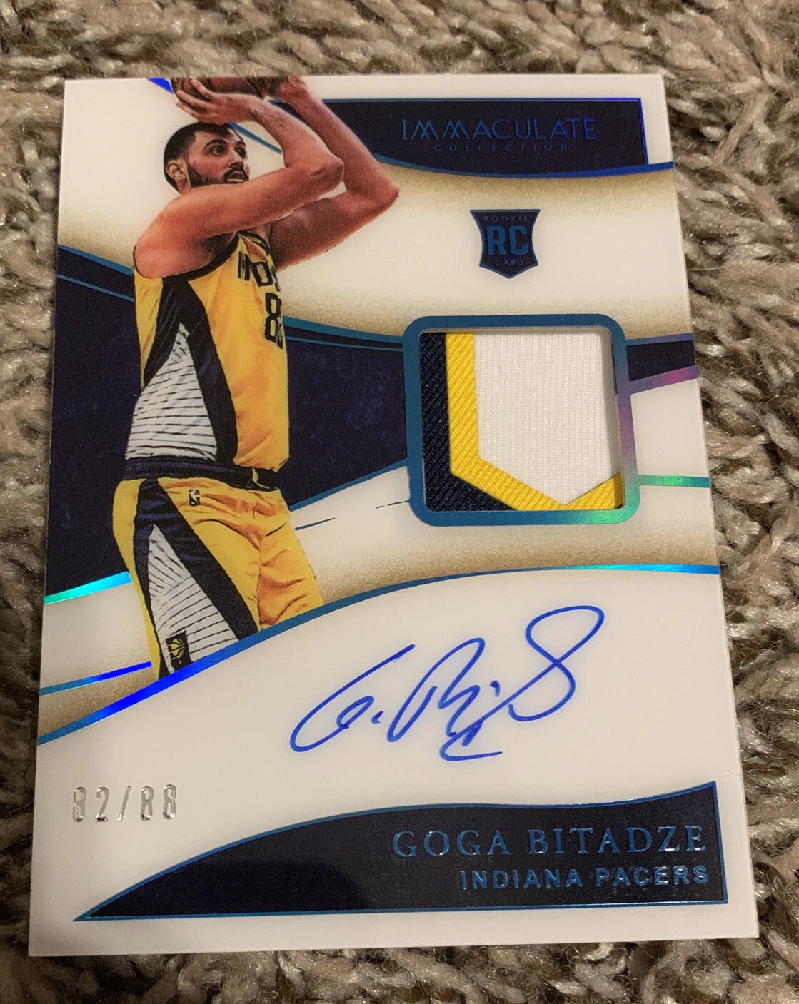 2019-20 immaculate GOGA BITADZE rookie patch autograph jersey number 82/88
