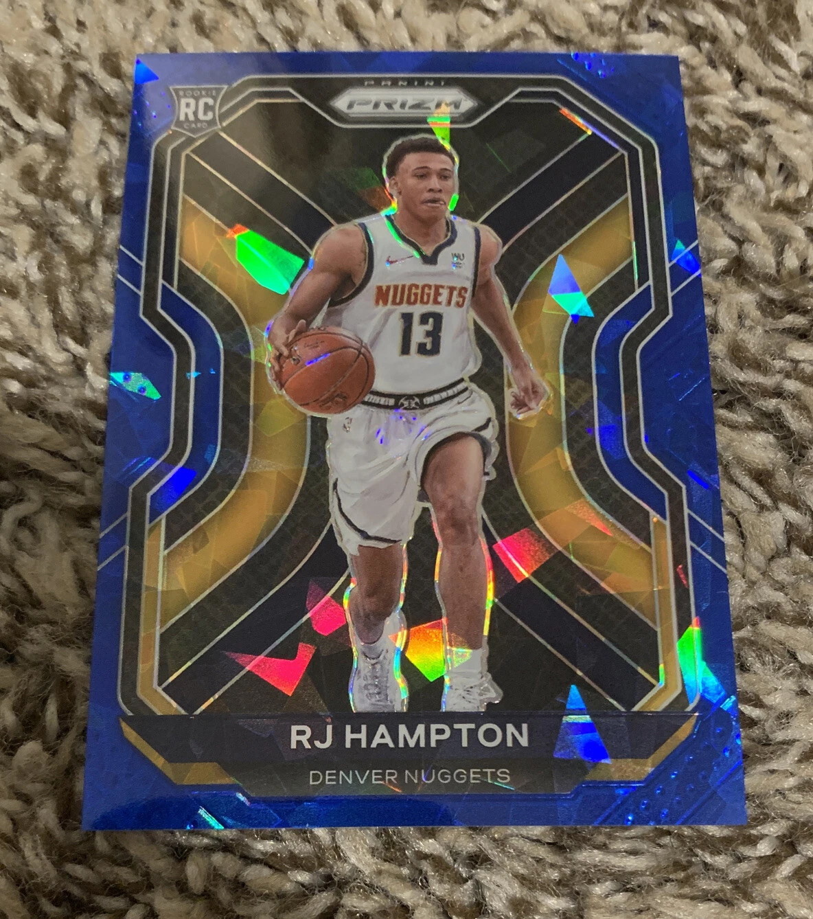 2020-2021 Panini Prizm RJ Hampton #286 BLUE Ice Prizm /125 RC
