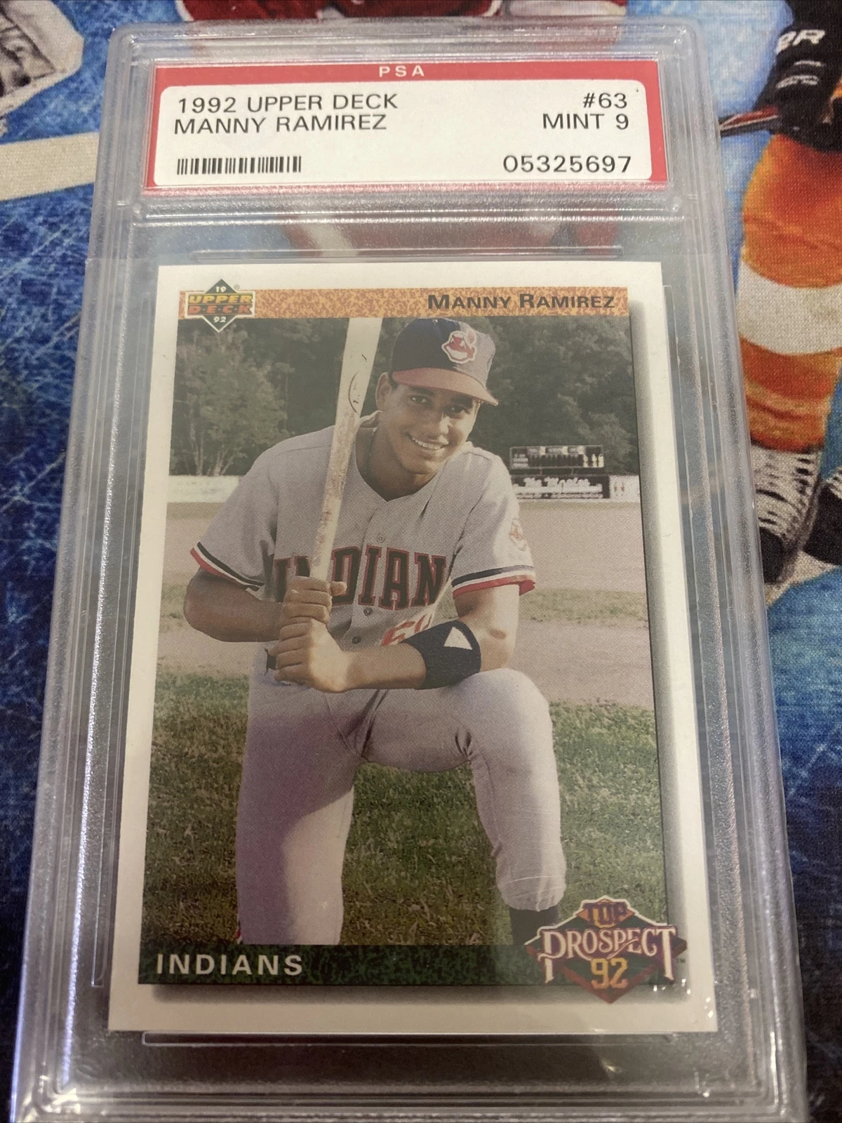 1992 Upper Deck Manny Ramirez Rookie #63 Cleveland Indians PSA 9 MINT

