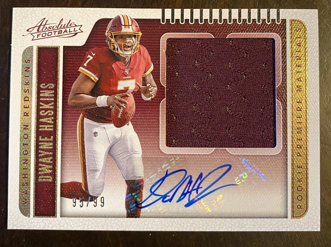 2019 ABSOLUTE RPM ROOKIE CARD RC JERSEY PATCH AUTO DWAYNE HASKINS /99 RESKINS
