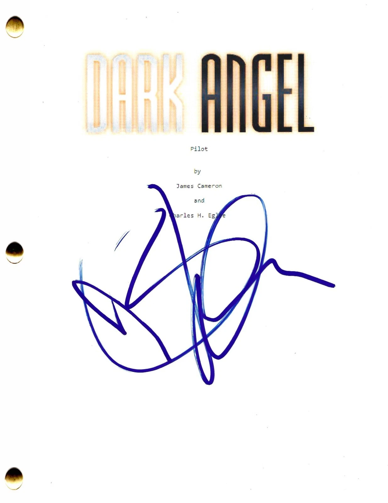 Jessica Alba Signed Dark Angel Pilot Script Authentic Autograph
