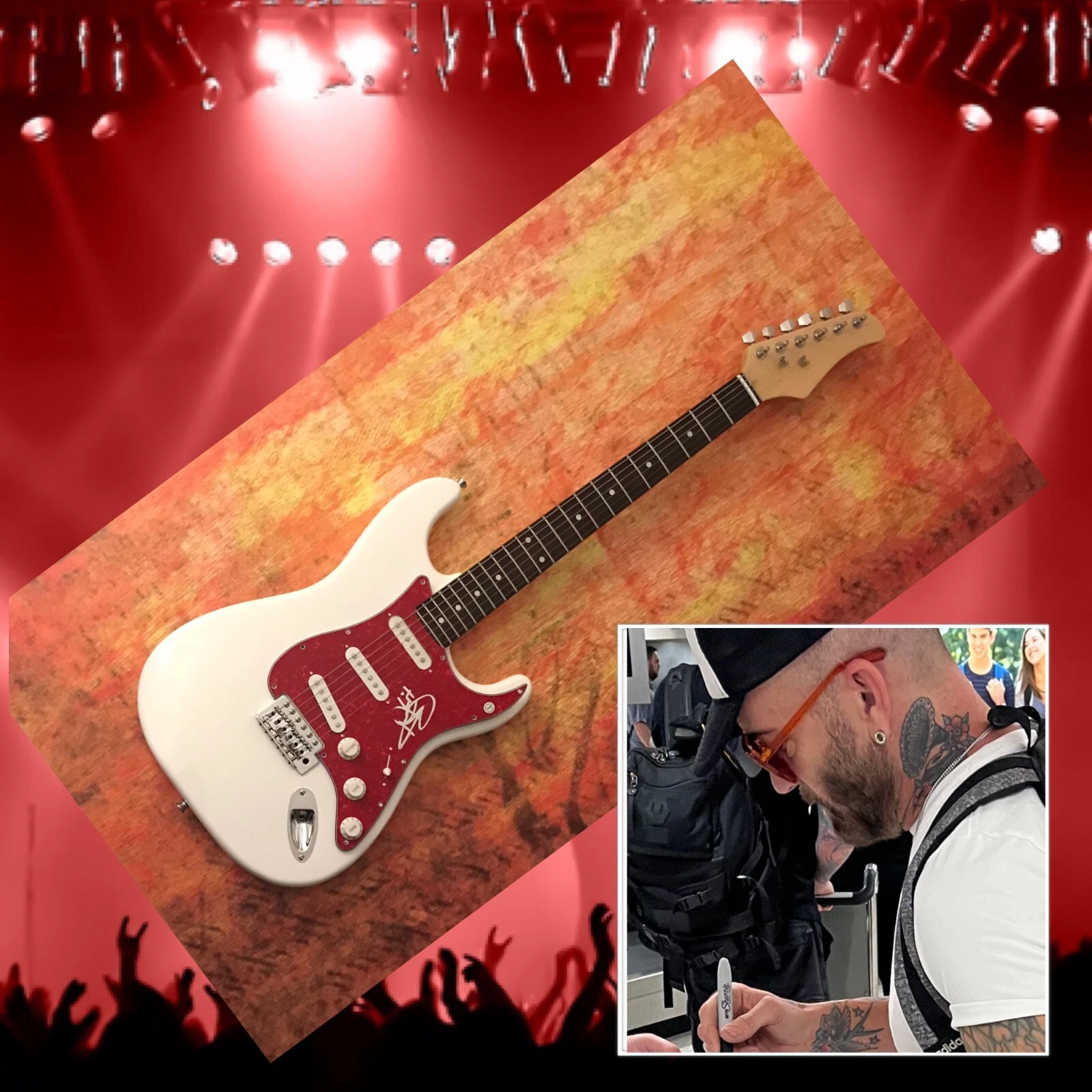 GFA Lit Band Lead Singer * A. JAY POPOFF * Signed Electric Guitar PROOF COA
