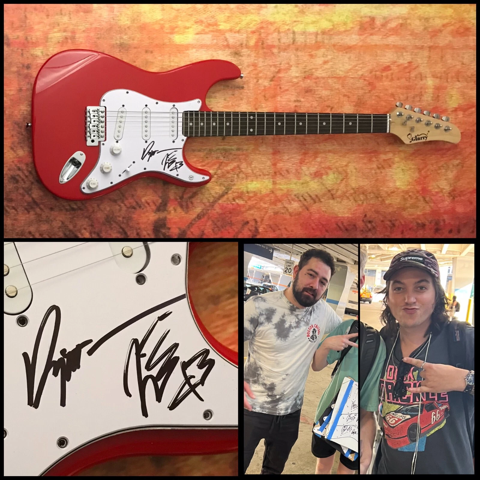 GFA Julian Comeau & Dylan Band Duo * LOVELESS * Signed Electric Guitar COA
