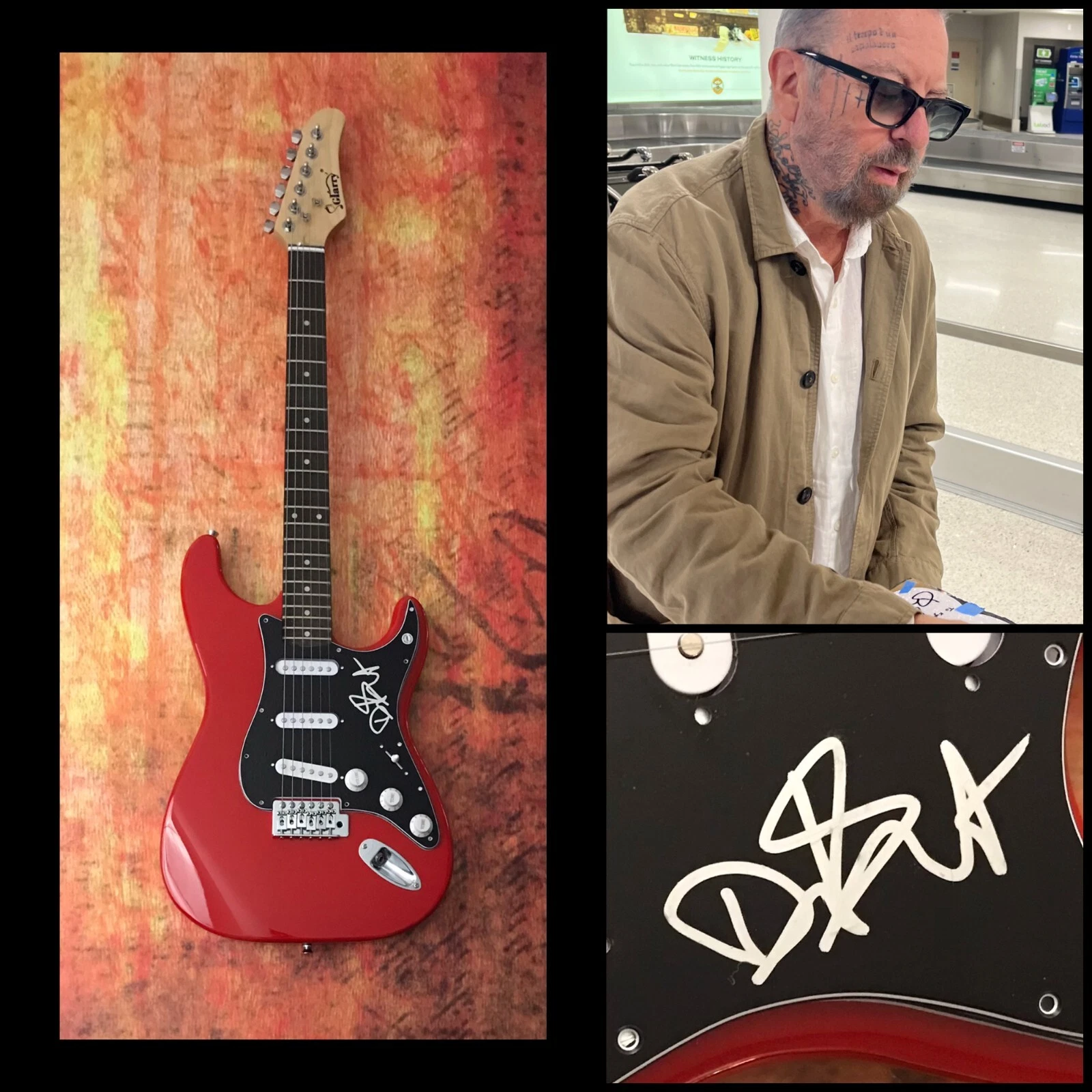 GFA Eurythmics Sweet Dreams * DAVE STEWART * Signed Electric Guitar PROOF COA
