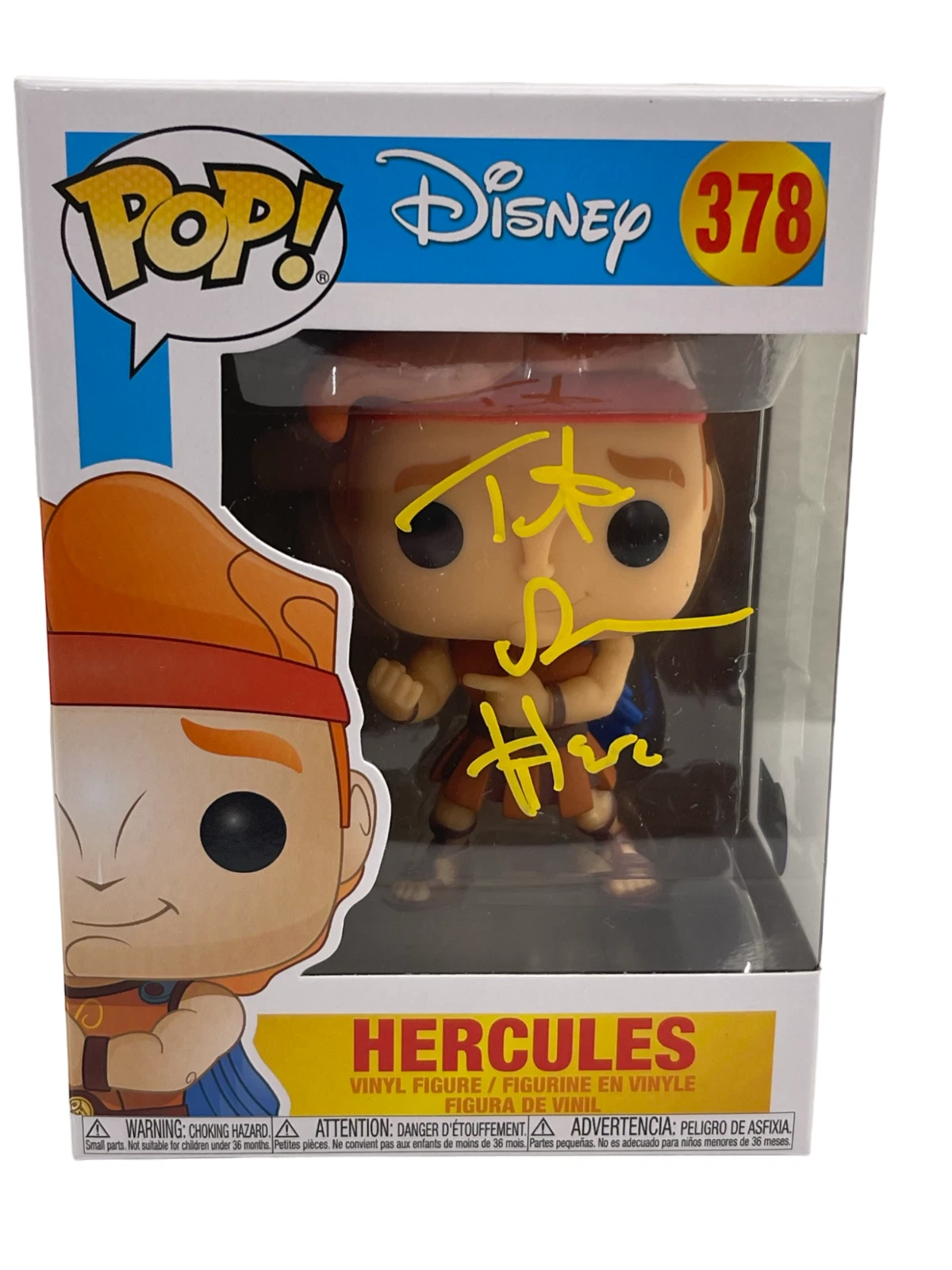 Tate Donovan Signed Hercules Disney 378 Funko Figure Autograph Beckett
