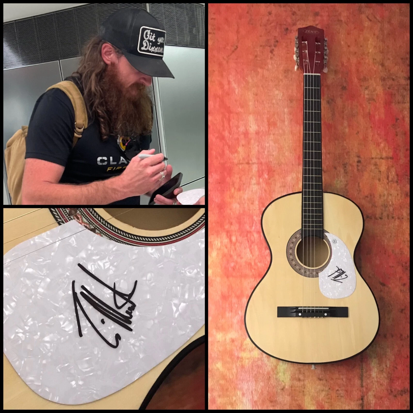GFA American Thread * TIM MONTANA * Signed Acoustic Guitar PROOF T3 COA
