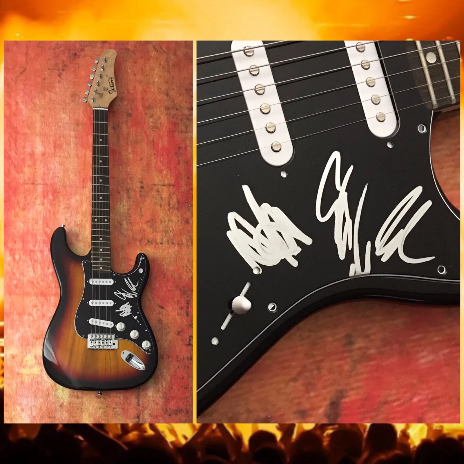 GFA Matty Mullins x3 Band * MEMPHIS MAY FIRE * Signed Electric Guitar PROOF COA
