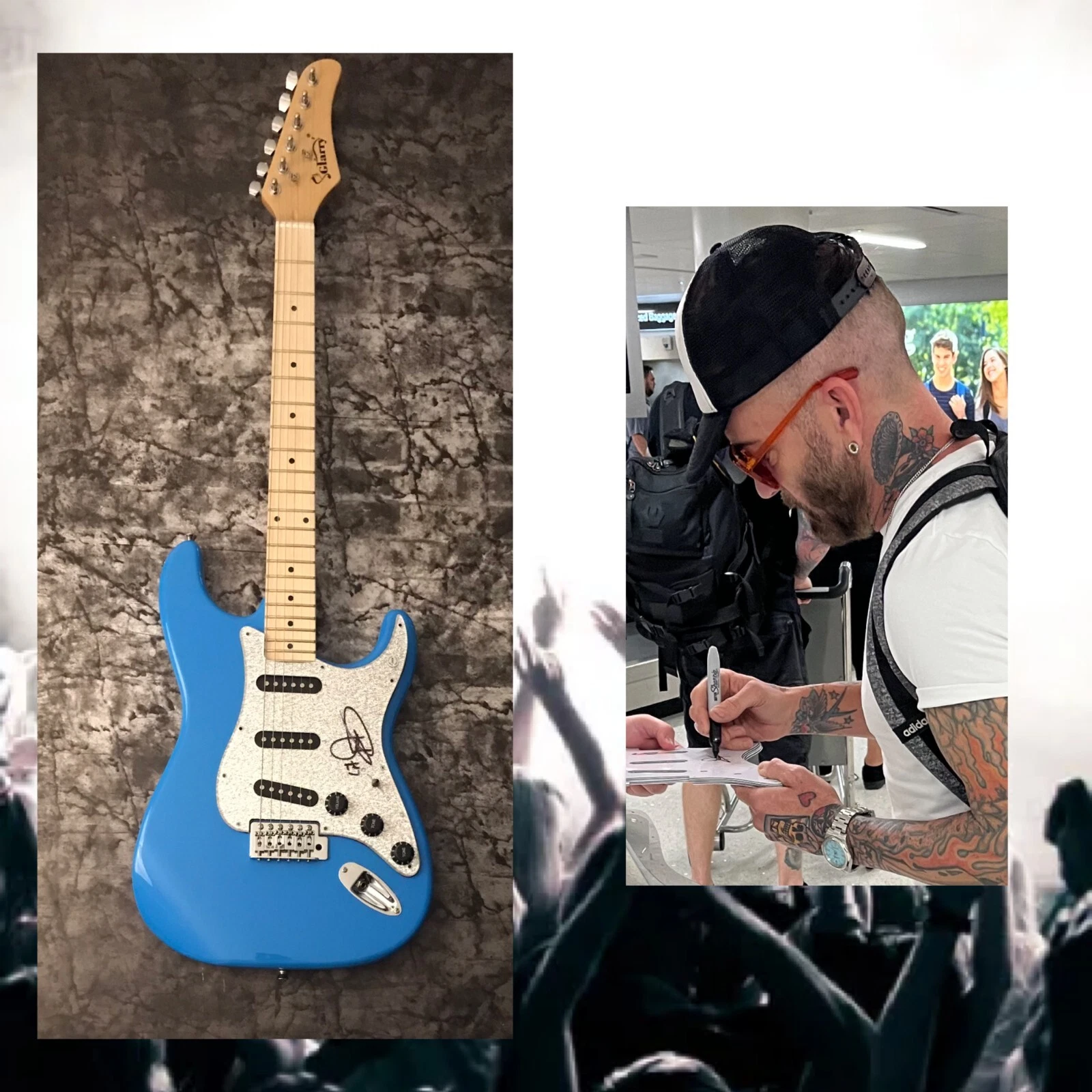 GFA Lit My Own Worst Enemy * A. JAY POPOFF * Signed Electric Guitar PROOF COA
