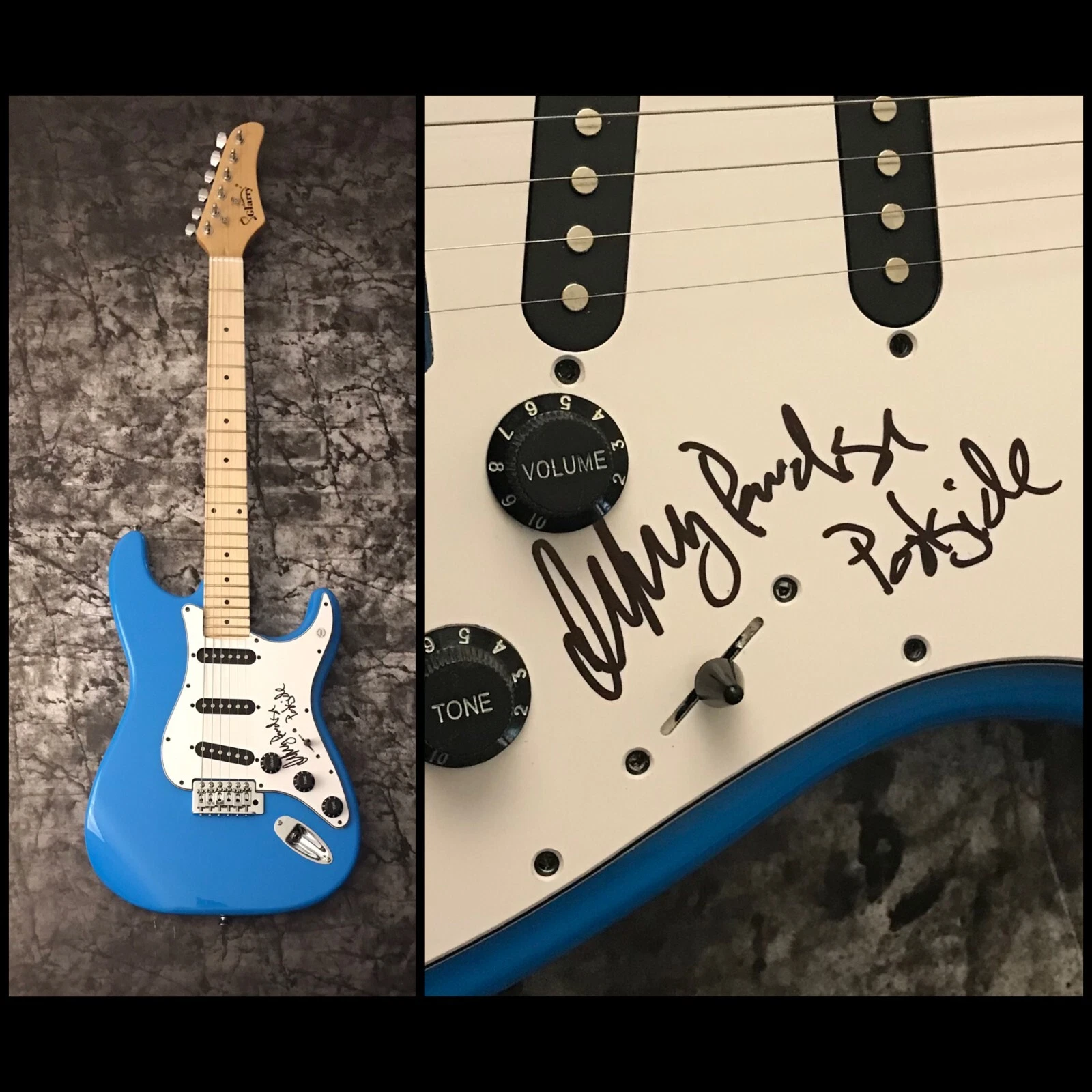 GFA Jeffrey Paradise Harvest Moon * POOLSIDE * Signed Electric Guitar COA
