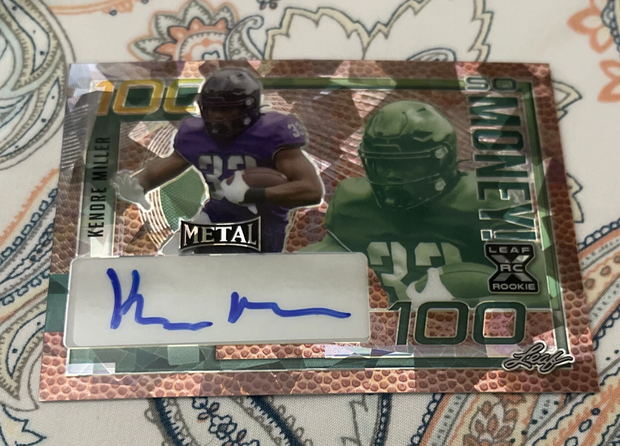 2023 Leaf Metal Draft So Money Rookie XRC Auto Pig Skin 2/5 Kendre Miller Saints

