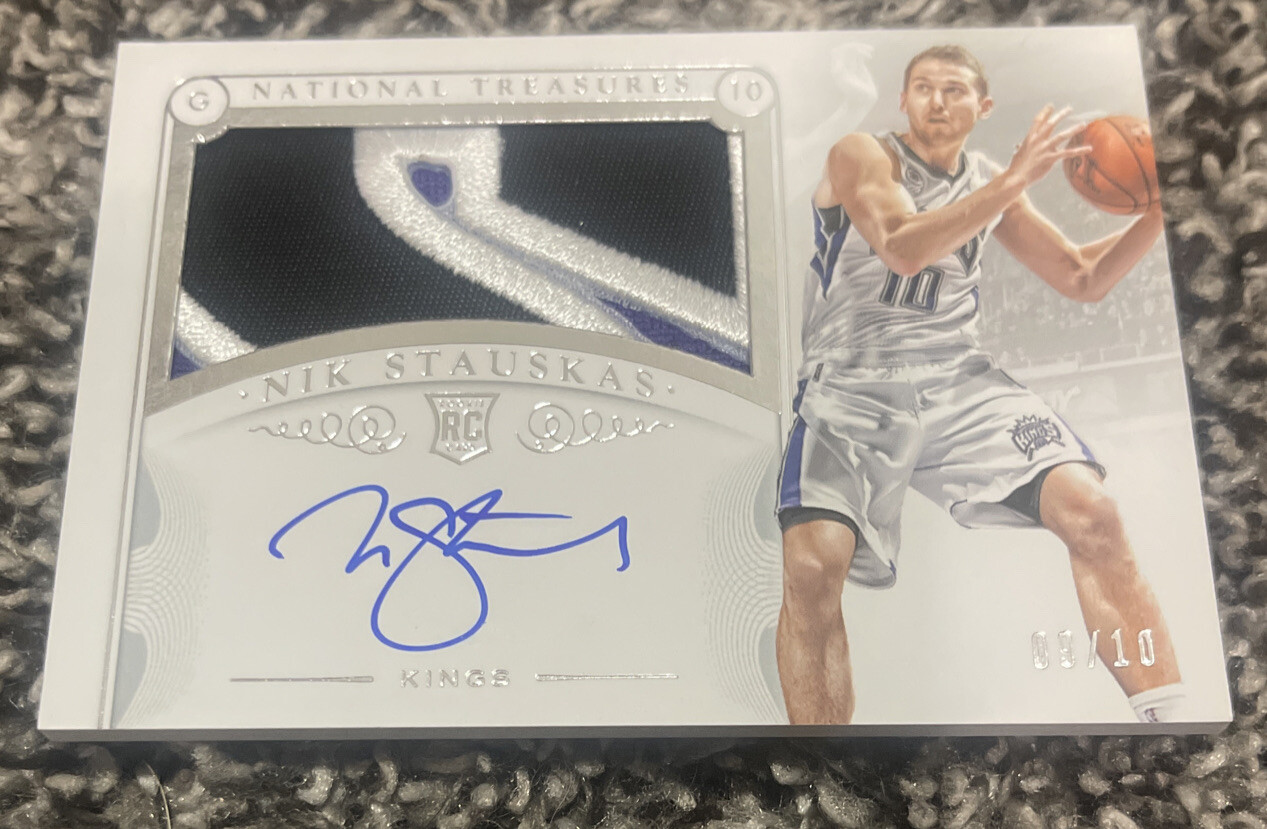 2014-15 Panini National Treasures Rookie Autograph #108 Nik Stauskas SILVER 9/10
