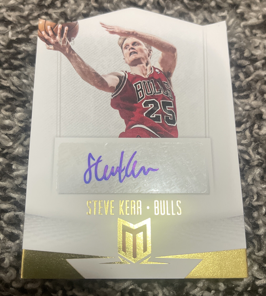2012-13 Panini Momentum STEVE KERR GOLD DIE CUT NBA AUTO #4/5 CHICAGO BULLS

