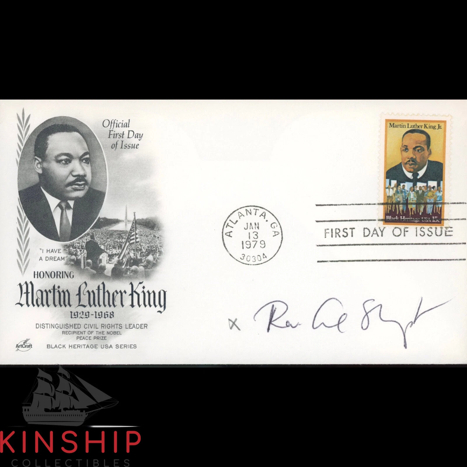 Reverend Al Sharpton signed Cachet JSA COA Martin Luther King Civil Rights Z1131
