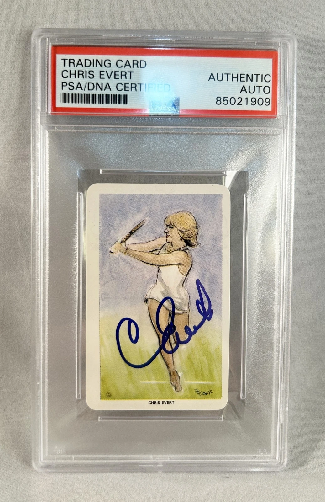 Chris Evert Signed Card World of Sport #48 PSA/DNA COA
