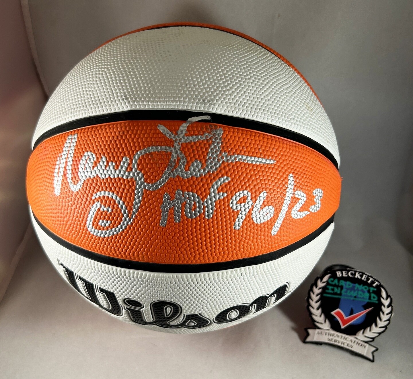 Nancy Lieberman Signed Basketball WNBA Beckett BAS 1 COA
