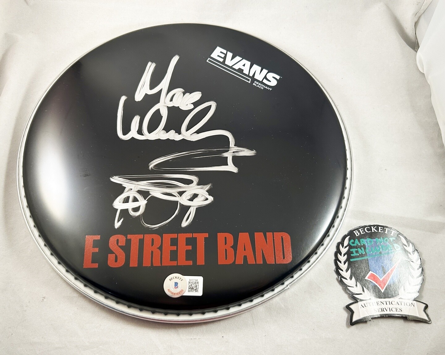 Max Weinberg Signed DrumHead Bruce Springsteen and The E Street Band Beckett ...
