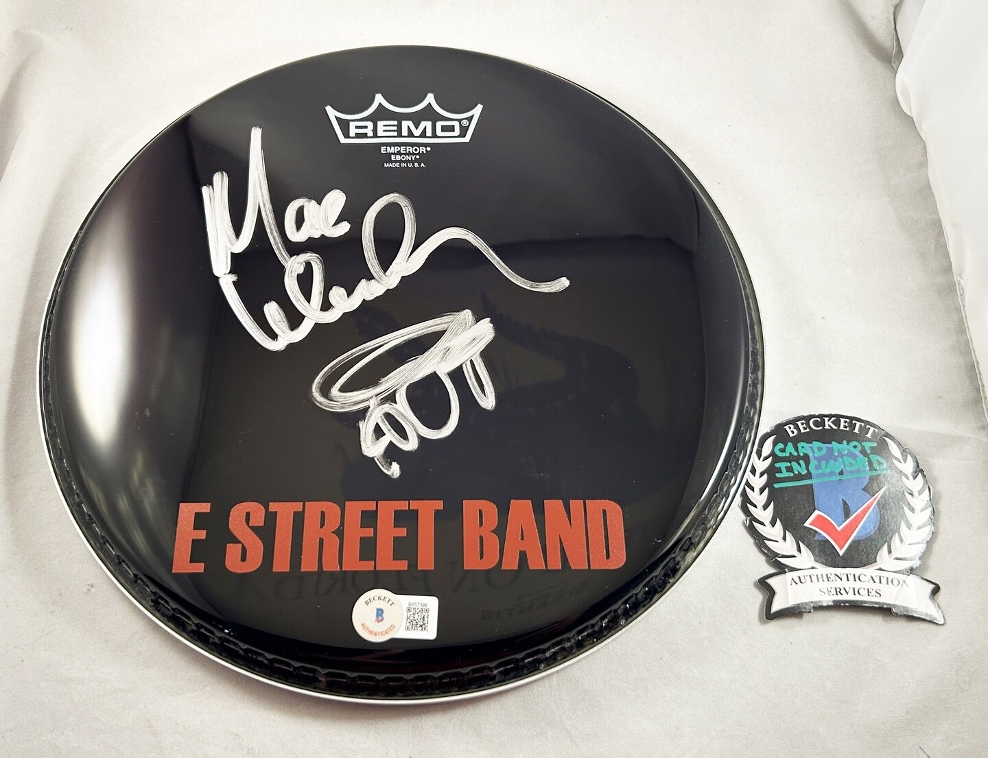 Max Weinberg Signed DrumHead Bruce Springsteen and The E Street Band Beckett ...
