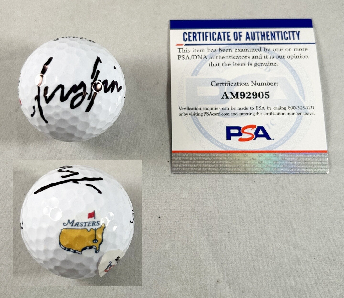 Tony Finau Signed Masters Golf Ball PSA/DNA COA
