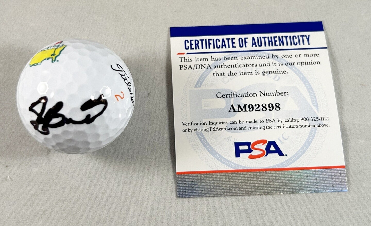 Sam Bennett Signed Masters Golf Ball 2023 Low Amateur Masters Champion PSA/DN...
