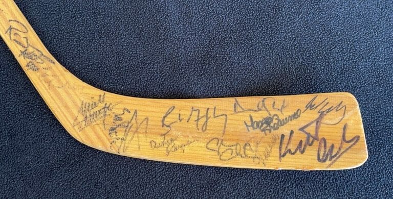 1992/93 TAMPA BAY LIGHTNING INAUGURAL PRESEASON TEAM SIGNED STICK BY 41 JSA COA
 COLLECTIBLE MEMORABILIA