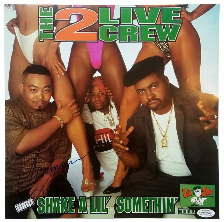 2 LIVE CREW CHRIS WON FRESH KID ICE SIGNED ALBUM SLEEVE ACOA
 COLLECTIBLE MEMORABILIA