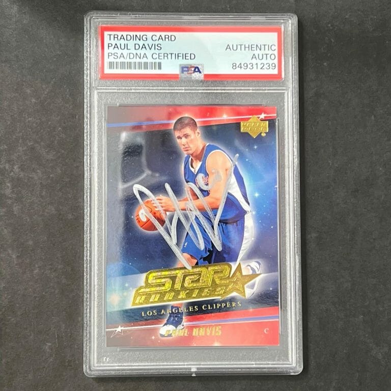 2006-07 UPPER DECK BASKETBALL #232 PAUL DAVIS SIGNED CARD PSA SLABBED CLIPPERS
 COLLECTIBLE MEMORABILIA