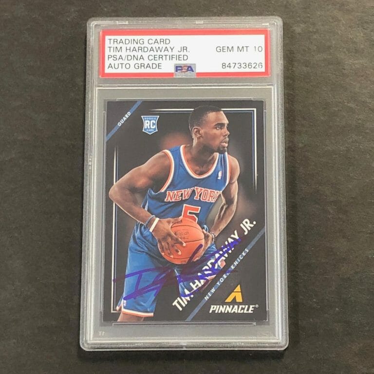 2013-14 PANINI PINNACLE #43 TIM HARDAWAY JR. SIGNED CARD AUTO 10 PSA SLABBED KNI
 COLLECTIBLE MEMORABILIA