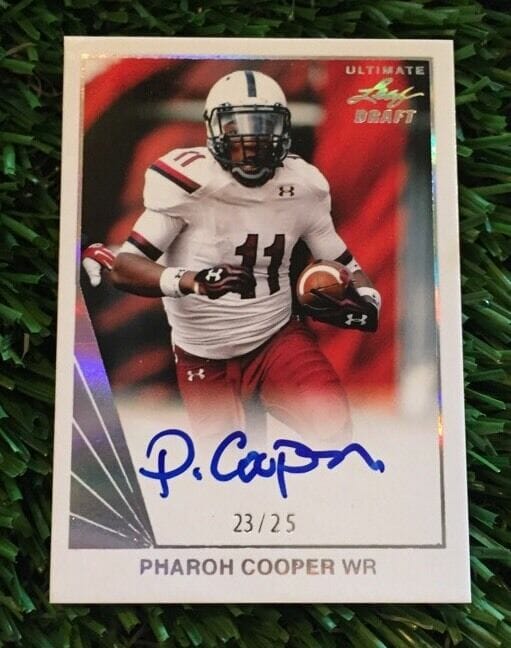 2016 LEAF ULTIMATE DRAFT PHAROH COOPER ROOKIE AUTO AUTOGRAPH CARD #D /25
 COLLECTIBLE MEMORABILIA